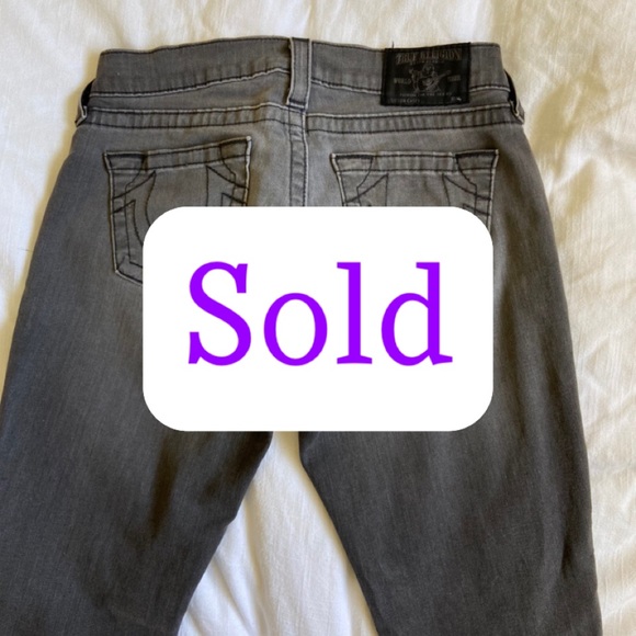 Women's True Religion Skinny Jeans Size 27-grey - Picture 1 of 6